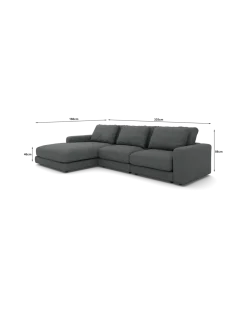 Rio Sofa Med chaiselong venstre og bred arm