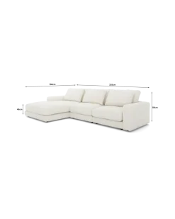 Rio Sofa Med chaiselong venstre og bred arm