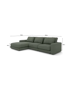 Rio Sofa Med chaiselong venstre og bred arm