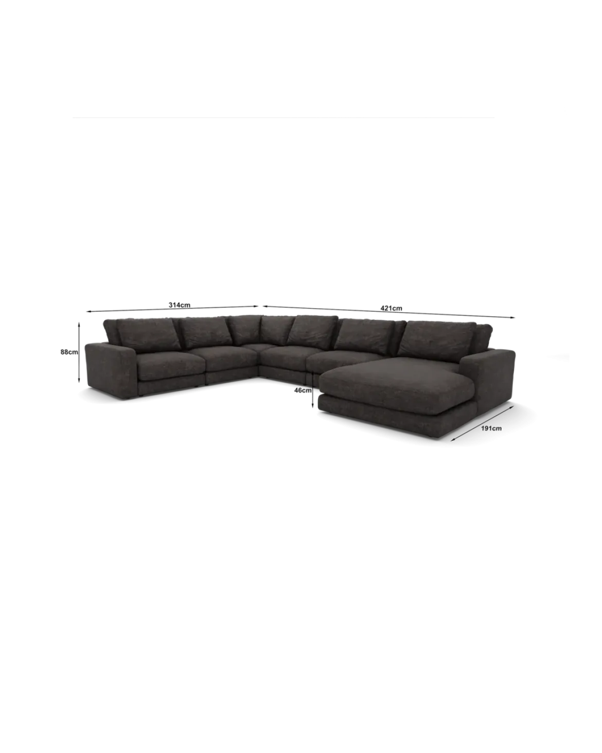 Rio U-sofa Venstrevendt med chaiselong
