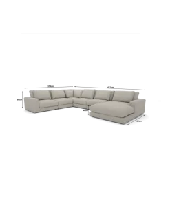 Rio U-sofa Venstrevendt med chaiselong