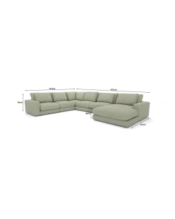Rio U-sofa Venstrevendt med chaiselong