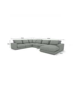 Rio U-sofa Venstrevendt med chaiselong