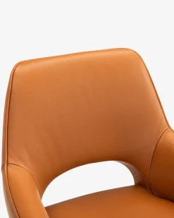 Salento spisebordsstol m/drej Cognac læder