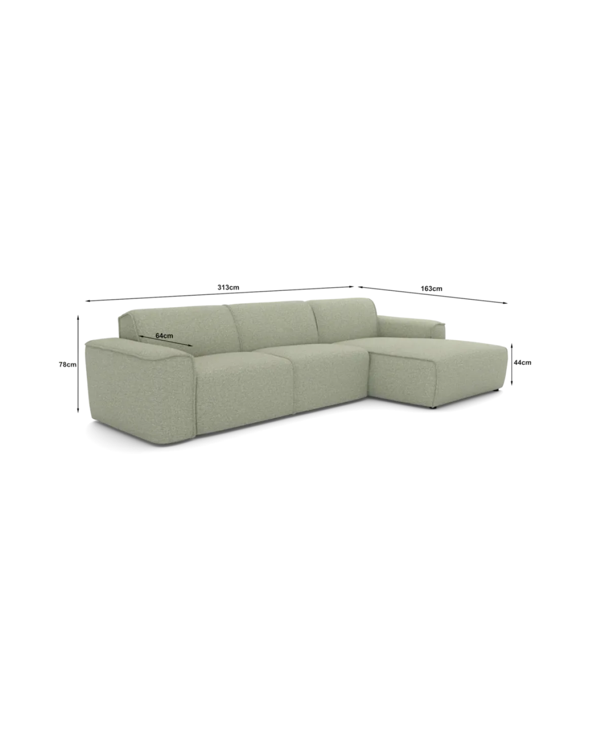 Vilanova Chaiselongsofa Højrevendt