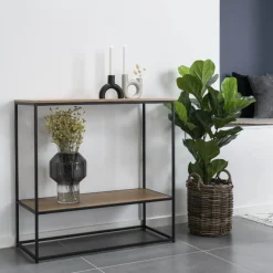 Vista konsolbord Eg/sort