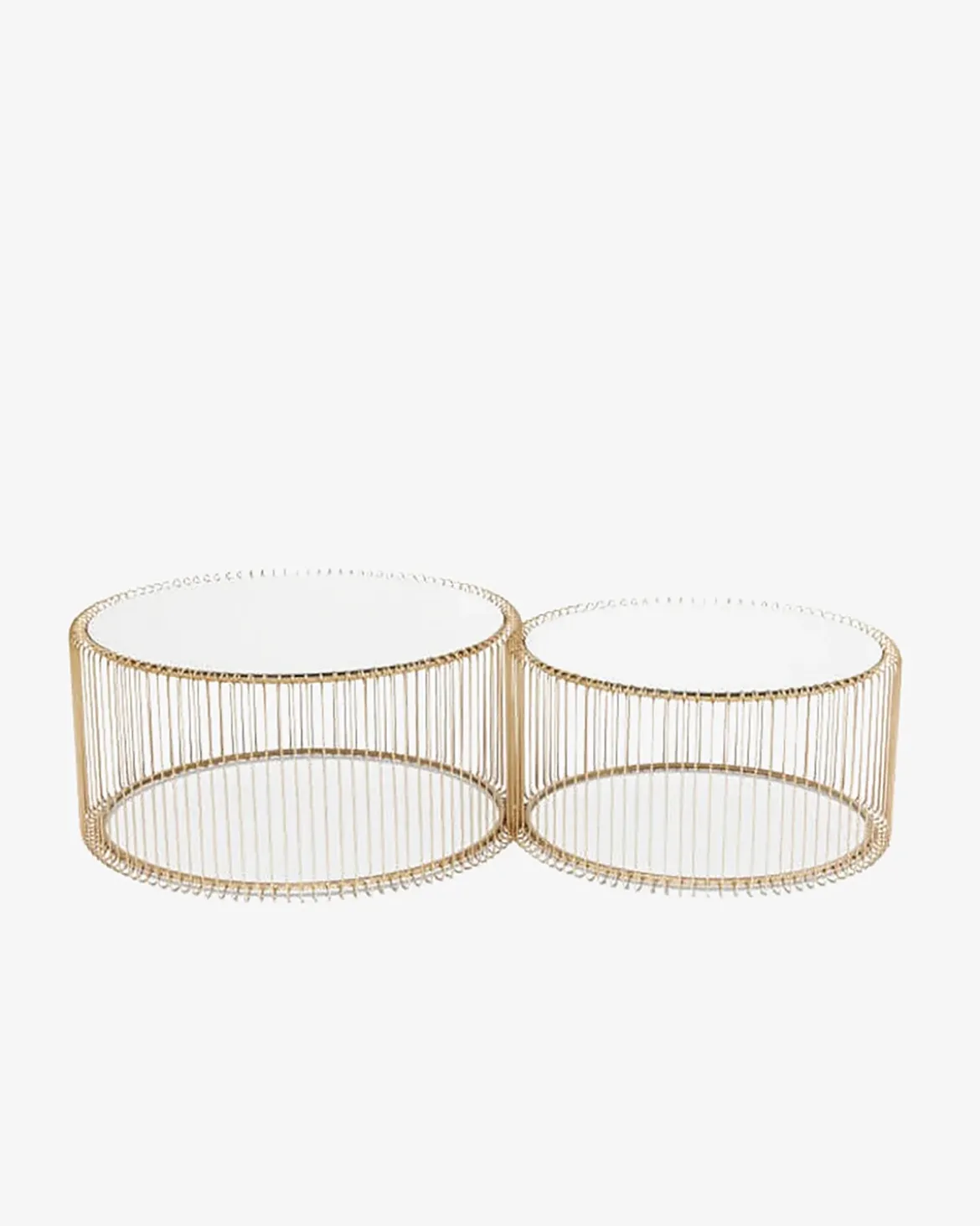 Wire sofabordssæt Messing