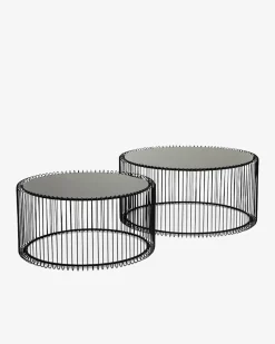 Wire sofabordssæt Sort